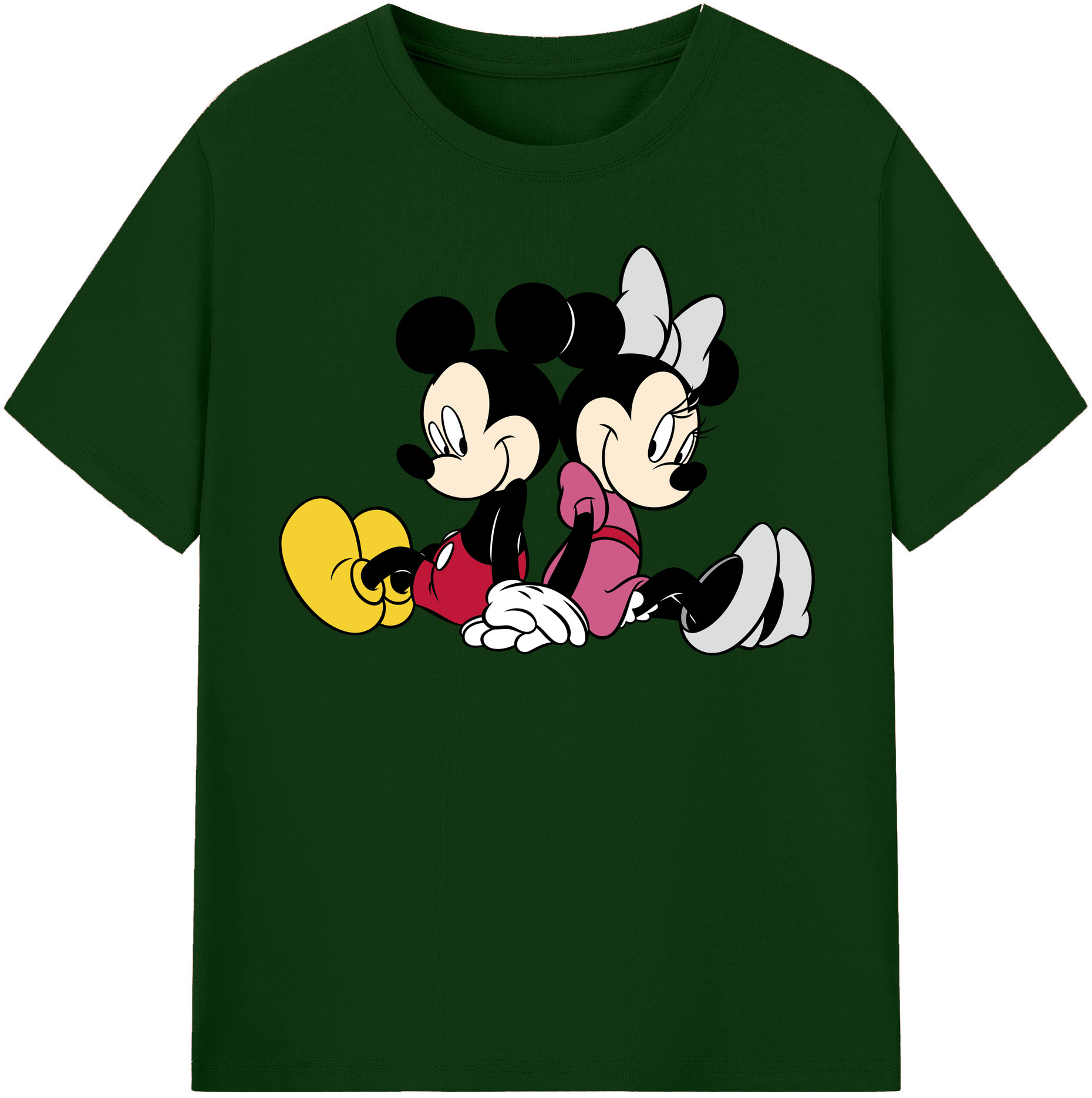 （画像用） ミッキーマウス Mickey Mouse 綿100％半袖Tシャツ（フロントプリント）